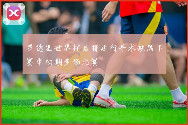 罗德里世界杯后将进行手术缺席下赛季初期多场比赛